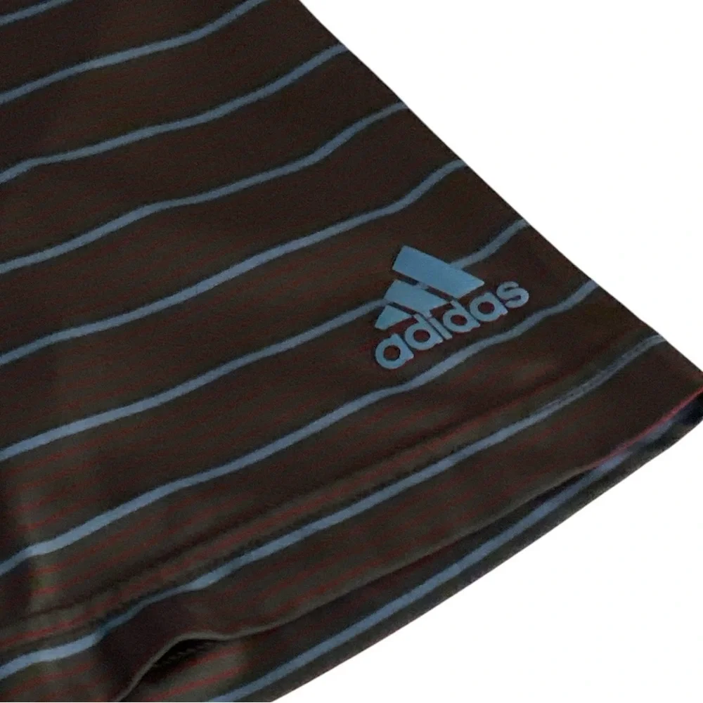 Adidas Men’s Stripped Golf Course Short Sleeve Golf Course Polo Golf Shirt - L